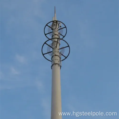 Polygon Shape 35m Communication Pole With Antennas